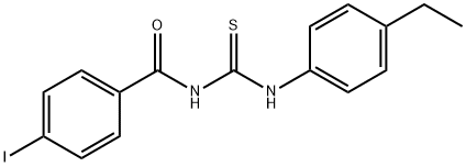 N-(4-ethylphenyl)-N'-(4-iodobenzoyl)thiourea Struktur