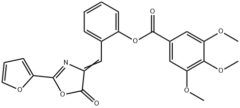 2-[(2-(2-furyl)-5-oxo-1,3-oxazol-4(5H)-ylidene)methyl]phenyl 3,4,5-trimethoxybenzoate|