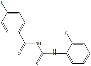 N-(2-fluorophenyl)-N'-(4-iodobenzoyl)thiourea Struktur