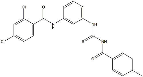 2,4-dichloro-N-[3-({[(4-methylbenzoyl)amino]carbothioyl}amino)phenyl]benzamide Structure