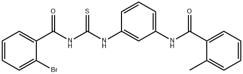 N-[3-({[(2-bromobenzoyl)amino]carbothioyl}amino)phenyl]-2-methylbenzamide Structure