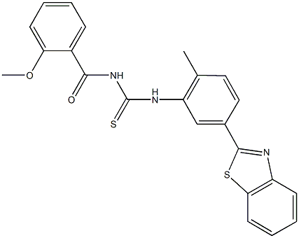 N-[5-(1,3-benzothiazol-2-yl)-2-methylphenyl]-N'-(2-methoxybenzoyl)thiourea Structure