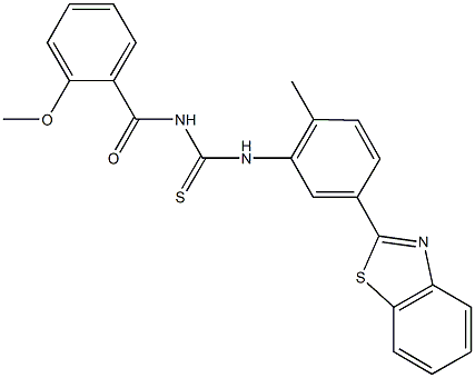 N-[5-(1,3-benzothiazol-2-yl)-2-methylphenyl]-N'-(2-methoxybenzoyl)thiourea 结构式