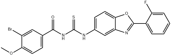 425679-81-8 N-(3-bromo-4-methoxybenzoyl)-N'-[2-(2-fluorophenyl)-1,3-benzoxazol-5-yl]thiourea