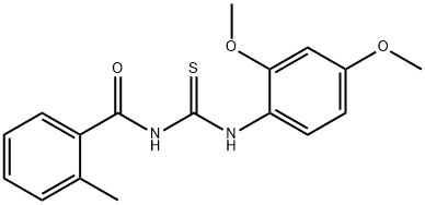 N-(2,4-dimethoxyphenyl)-N'-(2-methylbenzoyl)thiourea Structure