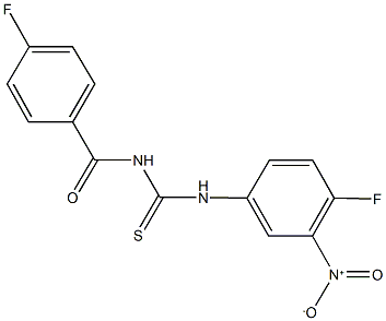 N-(4-fluorobenzoyl)-N'-{4-fluoro-3-nitrophenyl}thiourea,425680-71-3,结构式