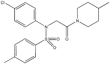 425681-46-5 N-(4-chlorophenyl)-4-methyl-N-[2-(4-methyl-1-piperidinyl)-2-oxoethyl]benzenesulfonamide