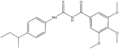 N-(4-sec-butylphenyl)-N'-(3,4,5-trimethoxybenzoyl)thiourea Structure