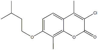 3-chloro-7-(isopentyloxy)-4,8-dimethyl-2H-chromen-2-one Structure