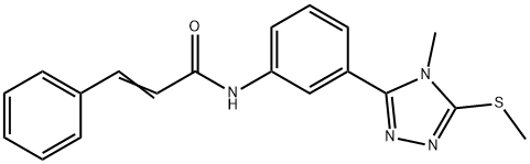 N-{3-[4-methyl-5-(methylsulfanyl)-4H-1,2,4-triazol-3-yl]phenyl}-3-phenylacrylamide Structure