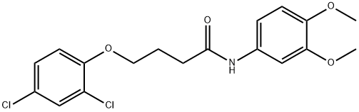 4-(2,4-dichlorophenoxy)-N-(3,4-dimethoxyphenyl)butanamide Struktur