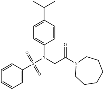 N-[2-(1-azepanyl)-2-oxoethyl]-N-(4-isopropylphenyl)benzenesulfonamide,426220-22-6,结构式