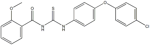 N-[4-(4-chlorophenoxy)phenyl]-N'-(2-methoxybenzoyl)thiourea 化学構造式