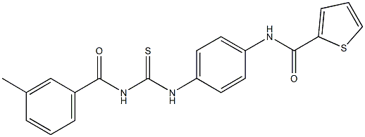 N-[4-({[(3-methylbenzoyl)amino]carbothioyl}amino)phenyl]-2-thiophenecarboxamide Structure