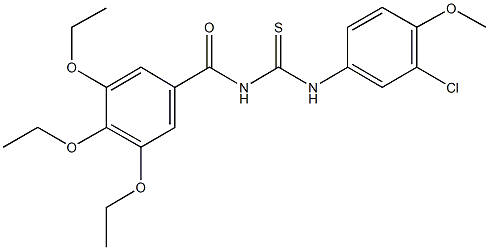 N-(3-chloro-4-methoxyphenyl)-N'-(3,4,5-triethoxybenzoyl)thiourea,426221-09-2,结构式