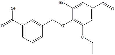 3-[(2-bromo-6-ethoxy-4-formylphenoxy)methyl]benzoic acid Structure