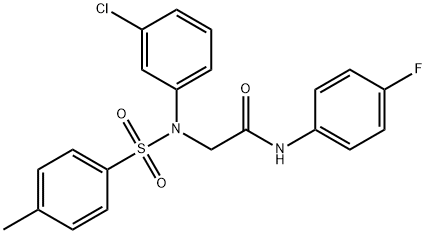 2-{3-chloro[(4-methylphenyl)sulfonyl]anilino}-N-(4-fluorophenyl)acetamide,426221-85-4,结构式