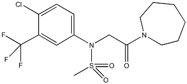 N-[2-(1-azepanyl)-2-oxoethyl]-N-[4-chloro-3-(trifluoromethyl)phenyl]methanesulfonamide Structure