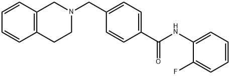 4-(3,4-dihydro-2(1H)-isoquinolinylmethyl)-N-(2-fluorophenyl)benzamide Structure