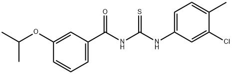 426231-68-7 N-(3-chloro-4-methylphenyl)-N'-(3-isopropoxybenzoyl)thiourea