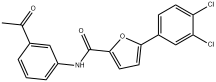 N-(3-acetylphenyl)-5-(3,4-dichlorophenyl)-2-furamide Struktur