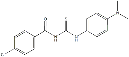 N-(4-chlorobenzoyl)-N'-[4-(dimethylamino)phenyl]thiourea Struktur