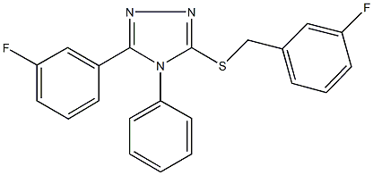 3-fluorobenzyl 5-(3-fluorophenyl)-4-phenyl-4H-1,2,4-triazol-3-yl sulfide Structure