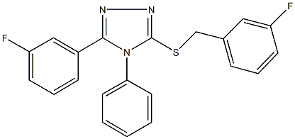 3-fluorobenzyl 5-(3-fluorophenyl)-4-phenyl-4H-1,2,4-triazol-3-yl sulfide,426235-74-7,结构式