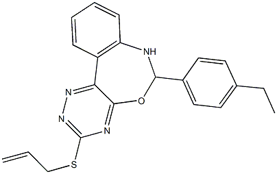 allyl6-(4-ethylphenyl)-6,7-dihydro[1,2,4]triazino[5,6-d][3,1]benzoxazepin-3-ylsulfide Structure