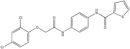 N-(4-{[2-(2,4-dichlorophenoxy)acetyl]amino}phenyl)-2-thiophenecarboxamide Structure