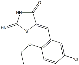 5-(5-chloro-2-ethoxybenzylidene)-2-imino-1,3-thiazolidin-4-one 结构式