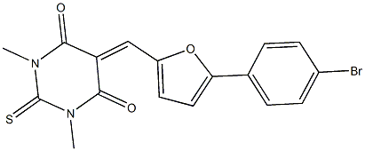 5-{[5-(4-bromophenyl)-2-furyl]methylene}-1,3-dimethyl-2-thioxodihydro-4,6(1H,5H)-pyrimidinedione,426246-64-2,结构式