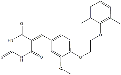 5-{4-[2-(2,6-dimethylphenoxy)ethoxy]-3-methoxybenzylidene}-2-thioxodihydro-4,6(1H,5H)-pyrimidinedione|