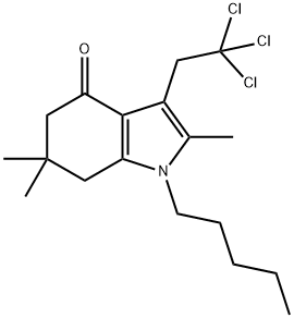 2,6,6-trimethyl-1-pentyl-3-(2,2,2-trichloroethyl)-1,5,6,7-tetrahydro-4H-indol-4-one|