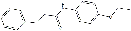 N-(4-エトキシフェニル)-3-フェニルプロパンアミド 化学構造式