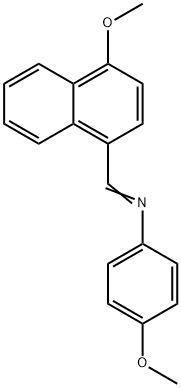 4-methoxy-N-[(4-methoxy-1-naphthyl)methylene]aniline Structure