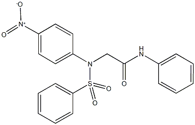 2-[{4-nitrophenyl}(phenylsulfonyl)amino]-N-phenylacetamide,4283-14-1,结构式