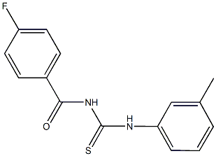 N-(4-fluorobenzoyl)-N'-(3-methylphenyl)thiourea 化学構造式