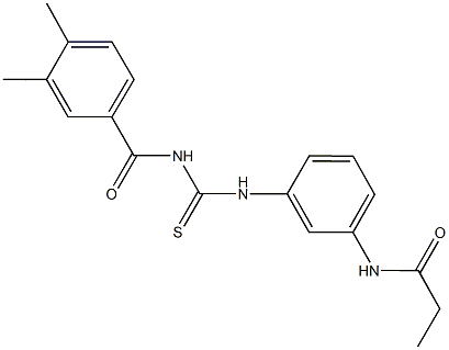 N-[3-({[(3,4-dimethylbenzoyl)amino]carbothioyl}amino)phenyl]propanamide,428443-81-6,结构式