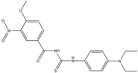 N-[4-(diethylamino)phenyl]-N'-{3-nitro-4-methoxybenzoyl}thiourea Struktur