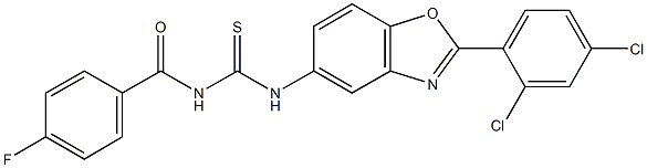 N-[2-(2,4-dichlorophenyl)-1,3-benzoxazol-5-yl]-N'-(4-fluorobenzoyl)thiourea|