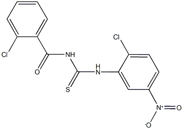 N-{2-chloro-5-nitrophenyl}-N'-[(2-chlorophenyl)carbonyl]thiourea Structure