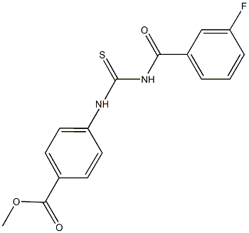 methyl 4-({[(3-fluorobenzoyl)amino]carbothioyl}amino)benzoate 化学構造式