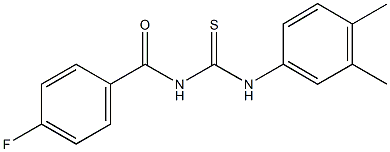 N-(3,4-dimethylphenyl)-N'-(4-fluorobenzoyl)thiourea,428444-32-0,结构式