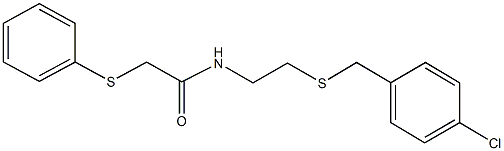 N-{2-[(4-chlorobenzyl)sulfanyl]ethyl}-2-(phenylsulfanyl)acetamide Struktur