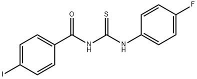 N-(4-fluorophenyl)-N'-(4-iodobenzoyl)thiourea Structure