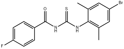 N-(4-bromo-2,6-dimethylphenyl)-N'-(4-fluorobenzoyl)thiourea Struktur