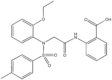 2-[({2-ethoxy[(4-methylphenyl)sulfonyl]anilino}acetyl)amino]benzoic acid Structure