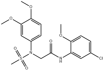 N-(5-chloro-2-methoxyphenyl)-2-[3,4-dimethoxy(methylsulfonyl)anilino]acetamide|