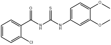 N-(2-chlorobenzoyl)-N'-(3,4-dimethoxyphenyl)thiourea Structure